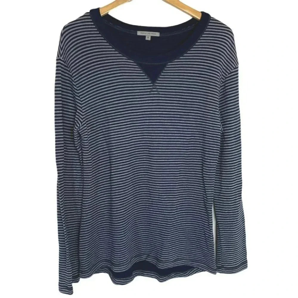 PEOPLE LIKE FRANK M Blue striped long sleeve top
